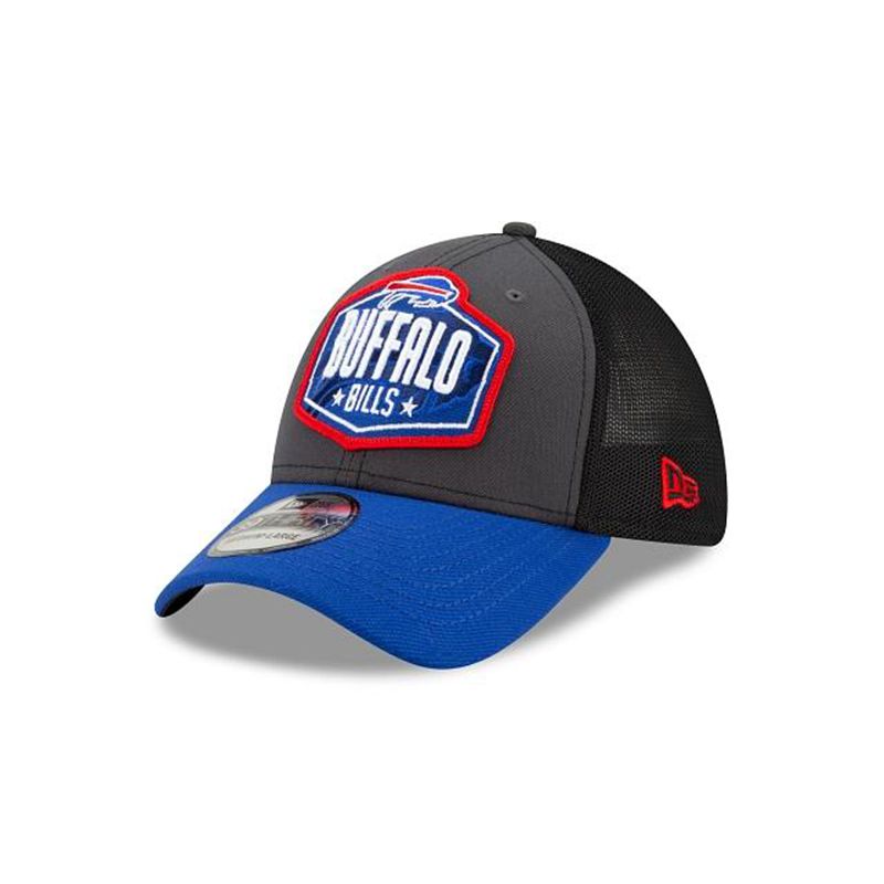 NFL Buffalo Bills Draft 39Thirty Stretch Fit (HSZ6561) - Grey New Era Caps